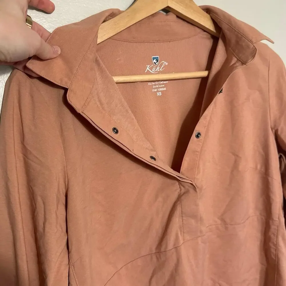 Women's Size XS Kuhl Arriva 3/4 Pullover Shirt in Salmon